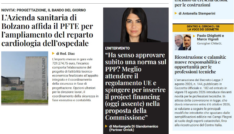 Dentro il cerchio, calamità e ricostruzione: nuove regole per i professionisti tecnici